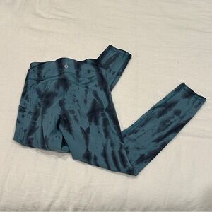 Lululemon invigorate leggings tie dye teal